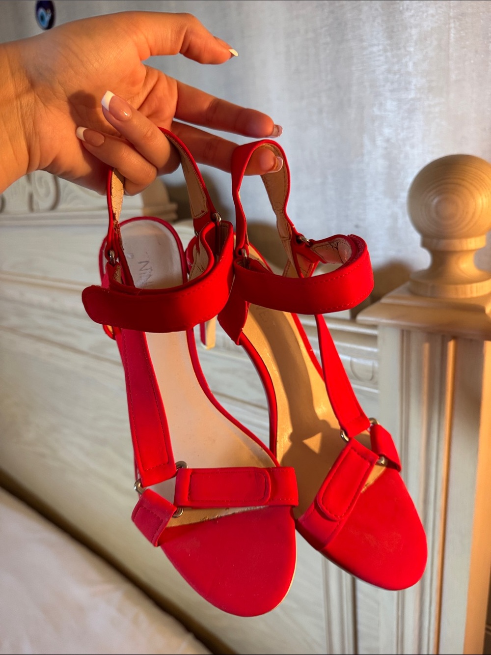 Nine West Red Strappy Slingback Heels
